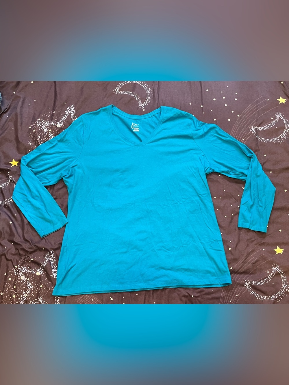 Women’s Sz XXL Just My Size Teal V-Neck Top